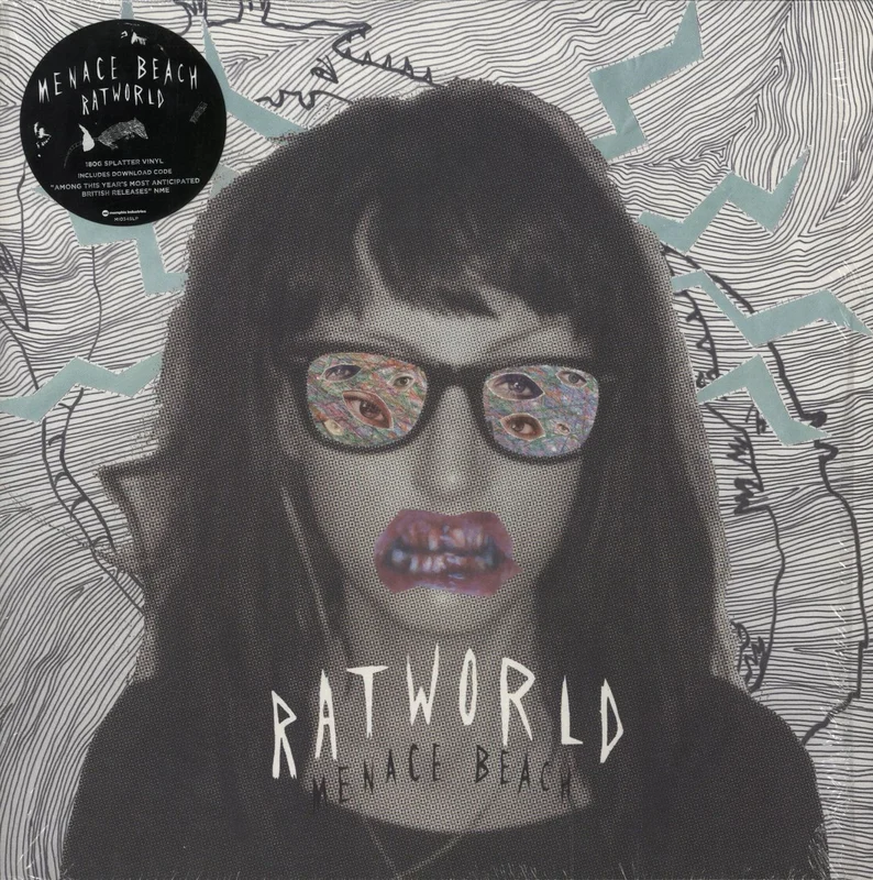 Menace Beach Ratworld - Clear With Pink Splatter Vinyl - Shrink UK Vinyl LP