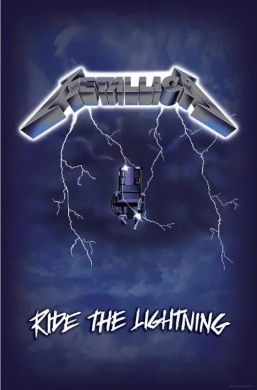 METALLICA: official RIDE THE LIGHTNING large flag / textile poster