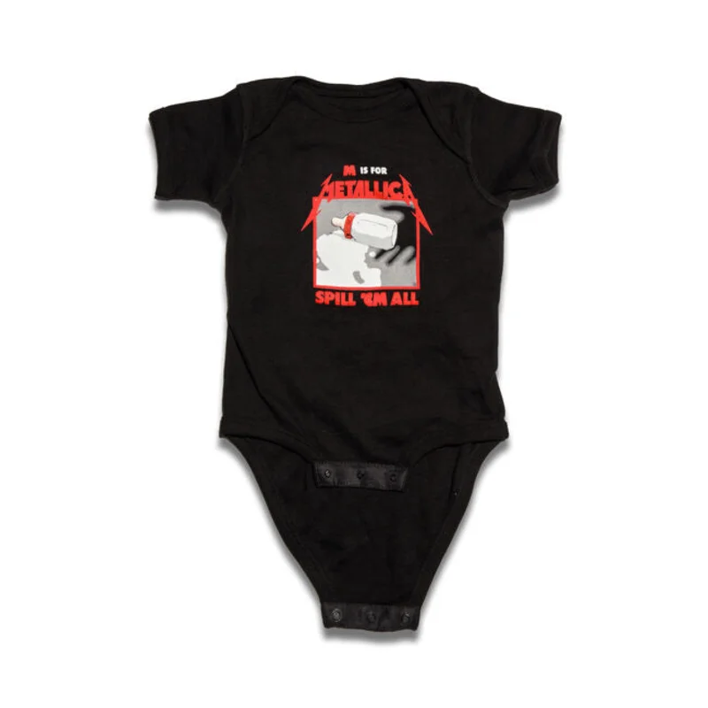 Metallica Spill Em All Baby Onesie