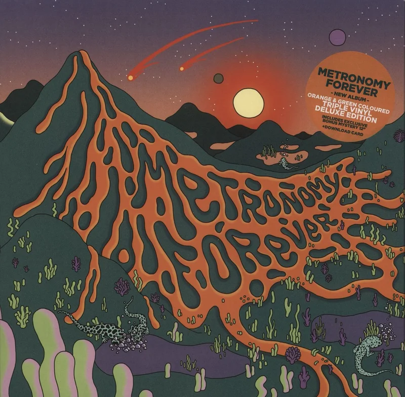 Metronomy Metronomy Forever: Deluxe Edition - Orange & Green Vinyl - Autographed Print UK 3-LP vinyl set