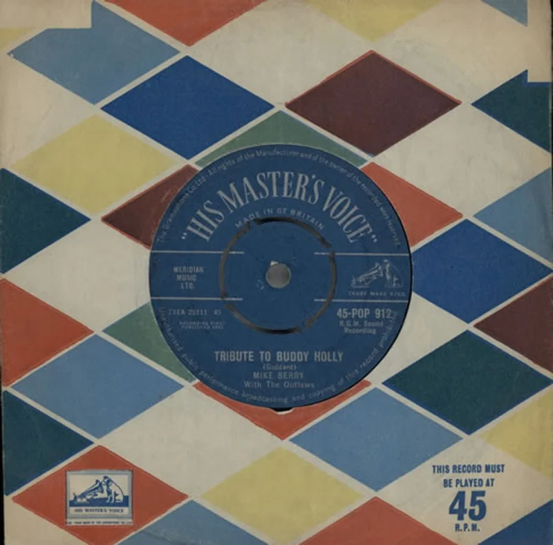 Mike Berry Tribute To Buddy Holly UK 7" vinyl