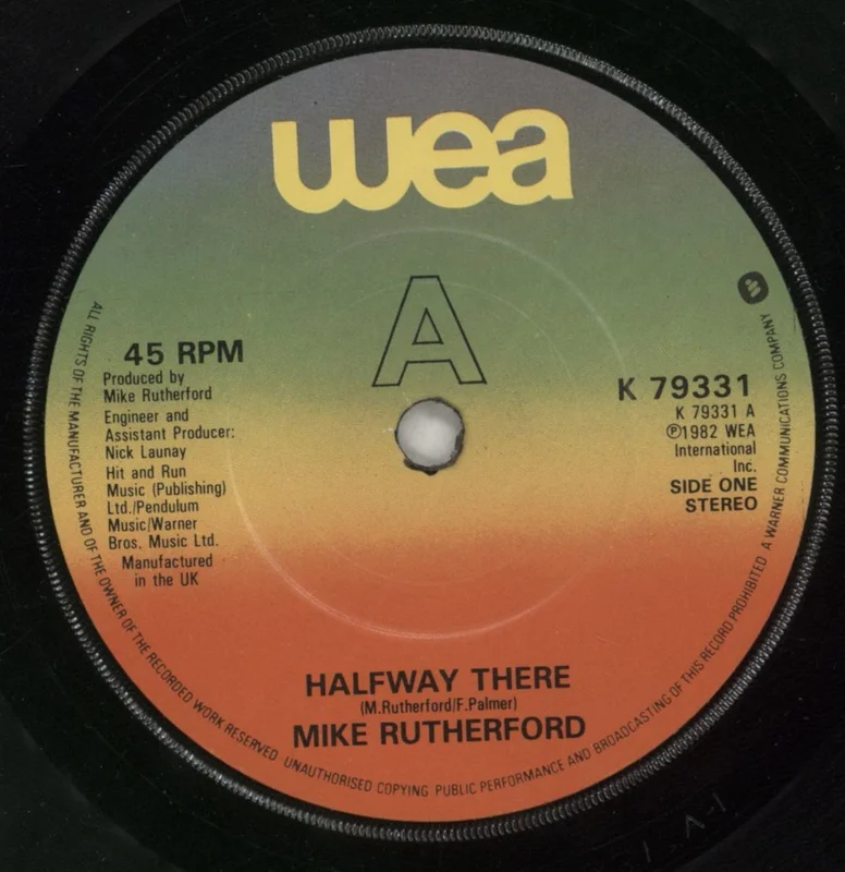 Mike Rutherford Halfway There - Test Pressing UK Promo 7" vinyl