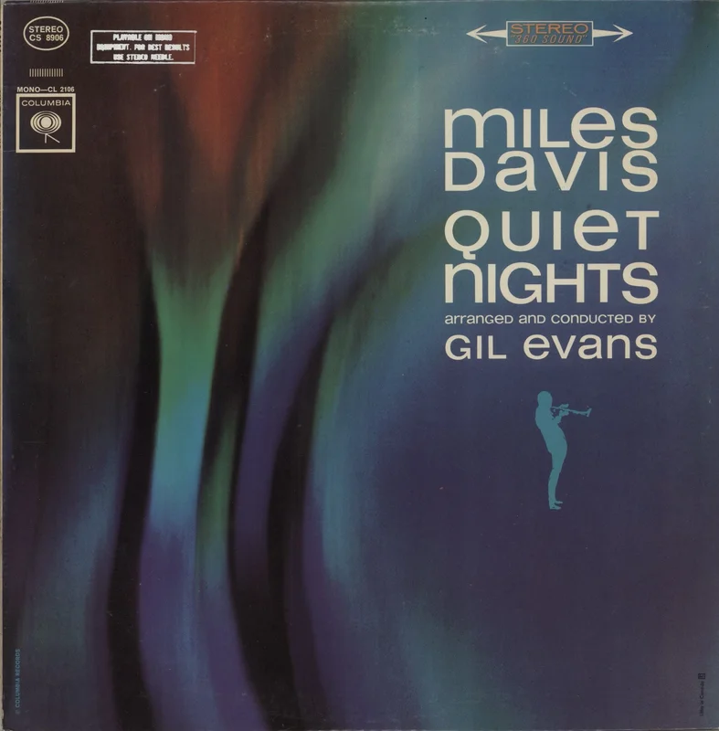 Miles Davis Quiet Nights - 'Two Eye' - White 360 Canadian Vinyl LP