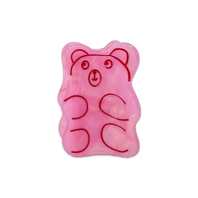 Mini Gummy Bear Hair Claw Red