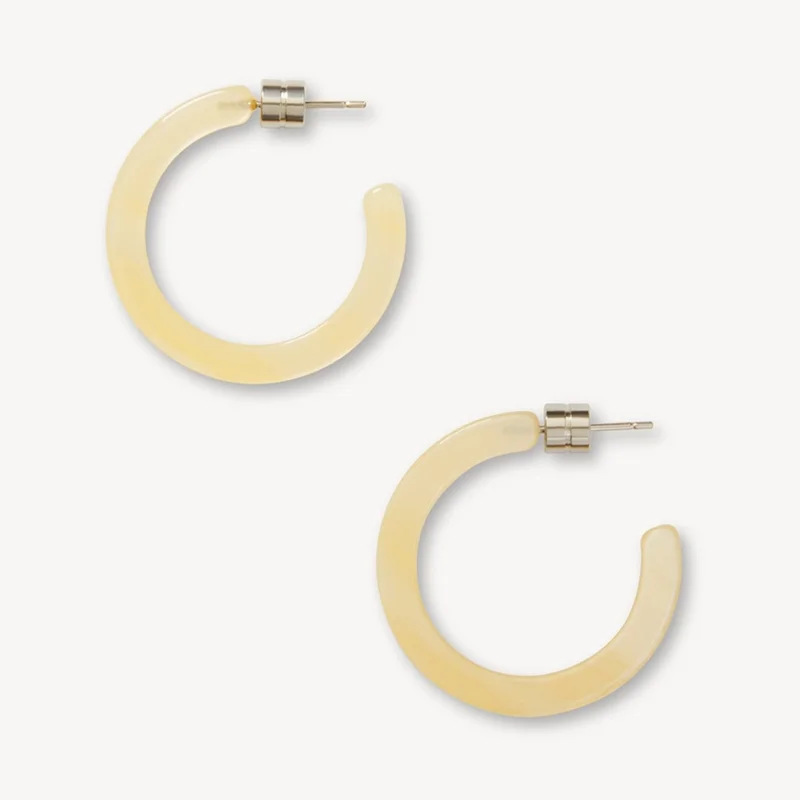 Mini Hoops in Citrine