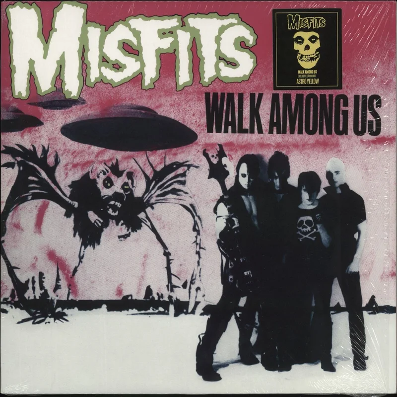 Misfits Walk Among Us - Yellow Vinyl UK Vinyl LP