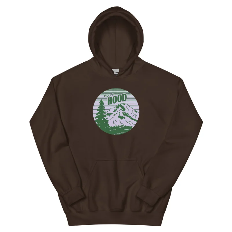 Mount Hood Unisex Hoodie Black