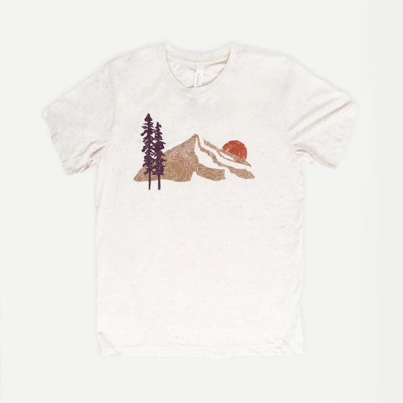 Mountain Topo Unisex Shirt (Oatmeal)