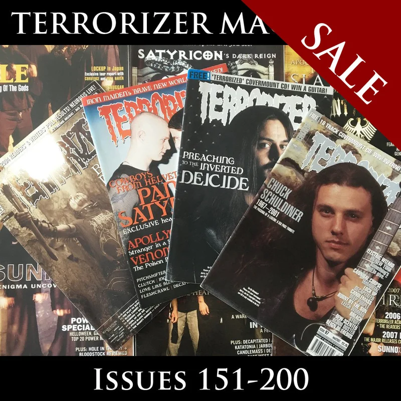 MOVING SALE: TERRORIZER magazine 1 per copy! (issues 150-200)
