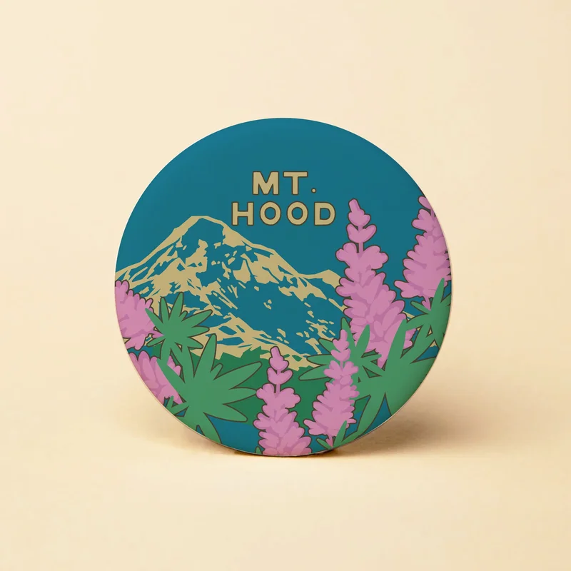 Mt. Hood Lupine Round Magnet