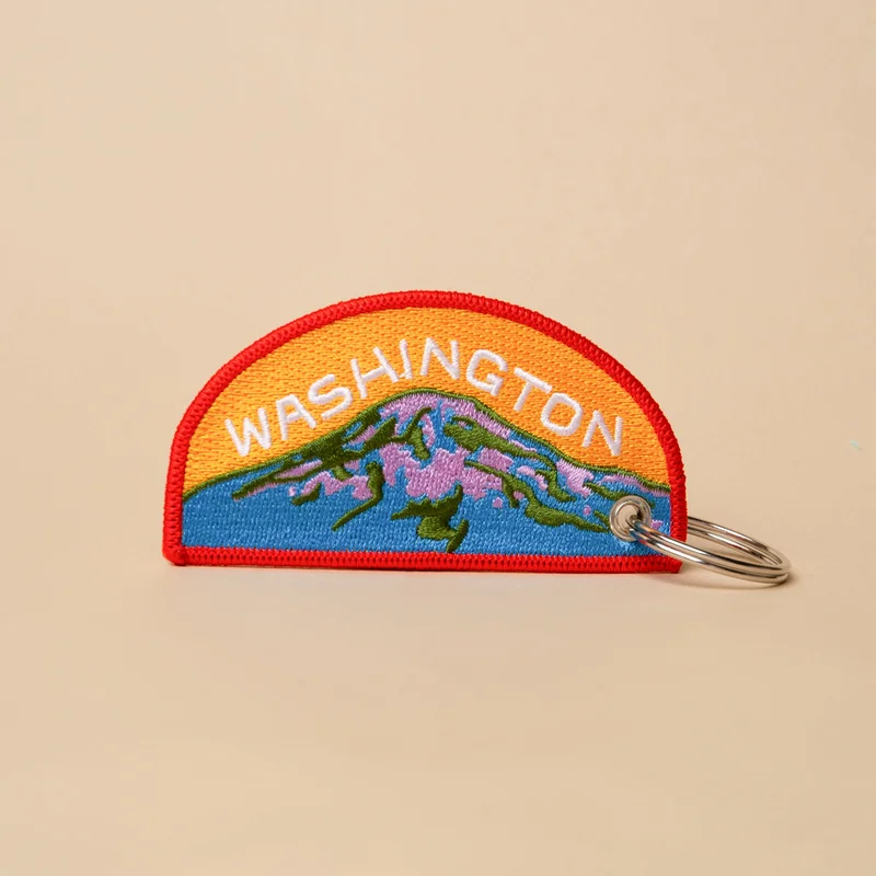 Mt. Rainier Washington Patch Keychain