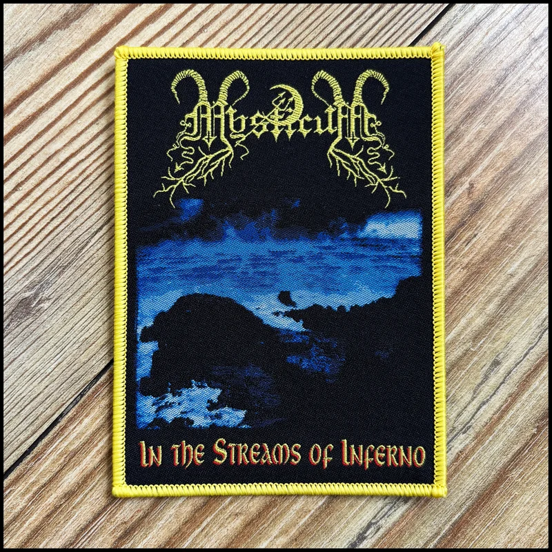 MYSTICUM: official deluxe/limited IN THE STREAMS OF INFERNO patch (by CND) Yellow border
