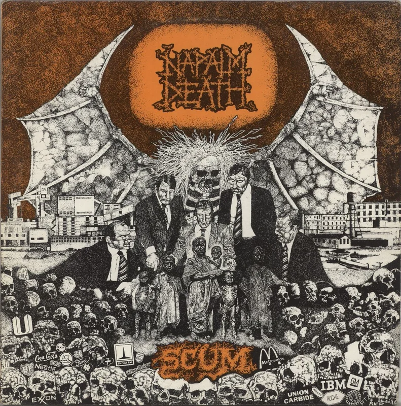 Napalm Death Scum - Orange Cover UK Vinyl LP