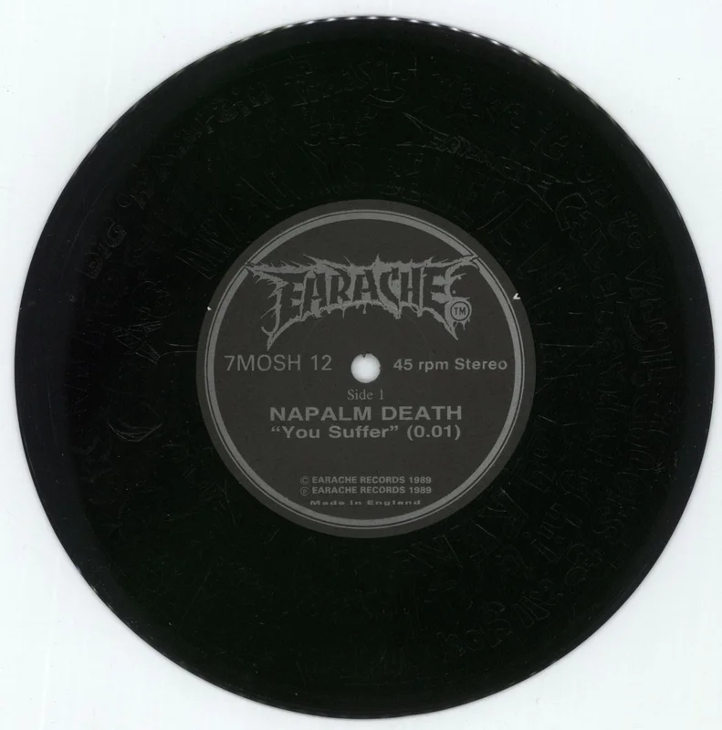 Napalm Death You Suffer / Mega Armageddon Death Pt. 3 UK 7" vinyl