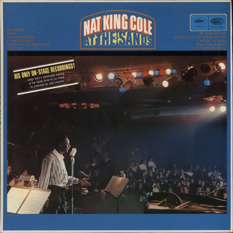 Nat King Cole At The Sands - Lime Green Label UK Vinyl LP