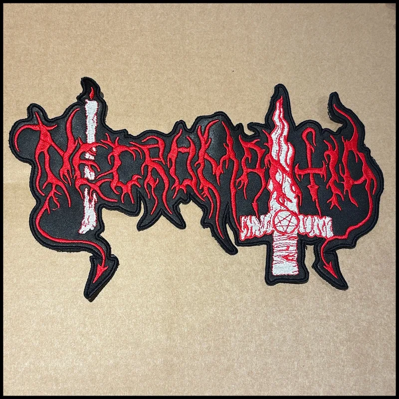 NECROMANTIA: official leather LOGO BACK PATCH