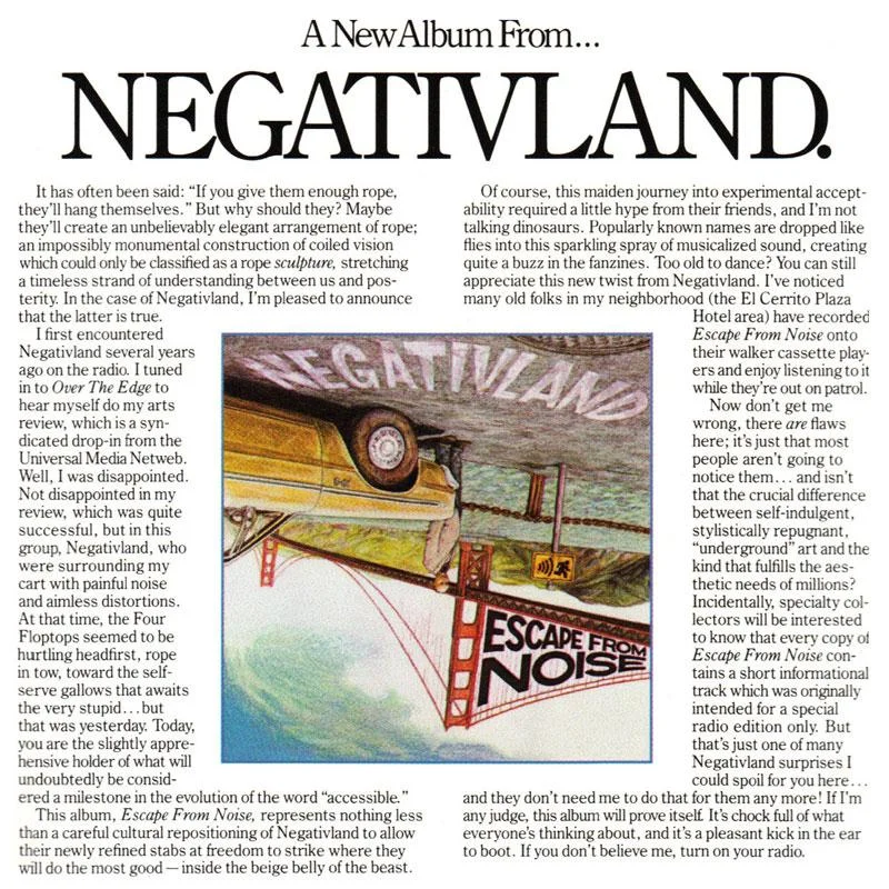 Negativland - Escape From Noise - 12" inch vinyl record