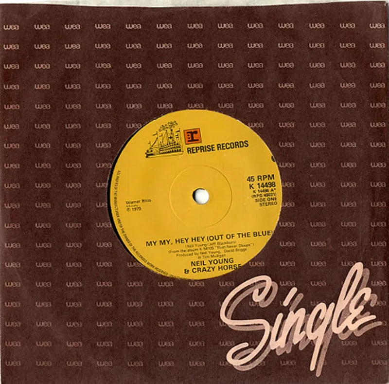 Neil Young My My, Hey Hey (Out Of The Blue) UK 7" vinyl