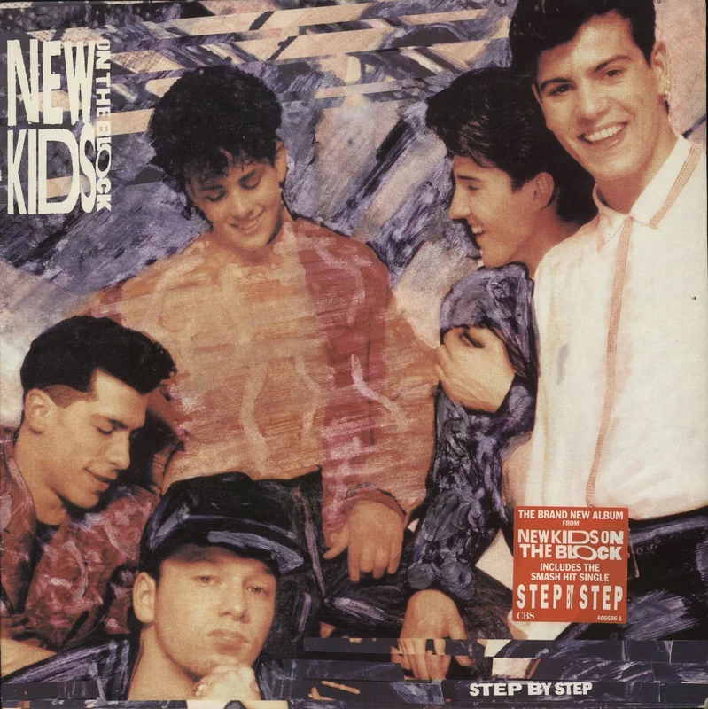 New Kids On The Block Step By Step - Hype Sticker UK Vinyl LP