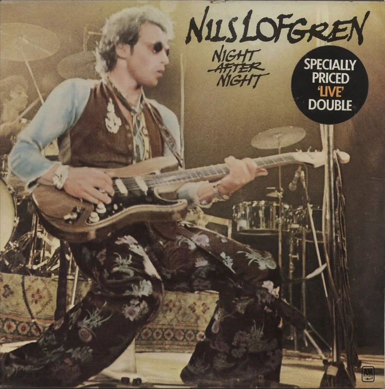 Nils Lofgren Night After Night - Price Info Sticker UK 2-LP vinyl set