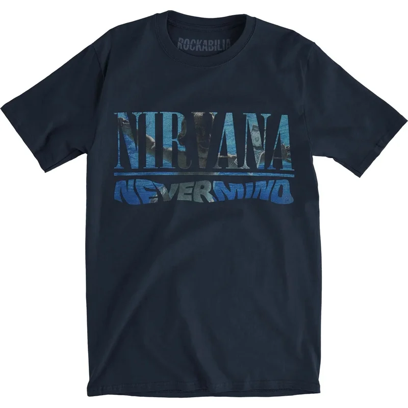 Nirvana Nevermind Playlist Blue T-Shirt