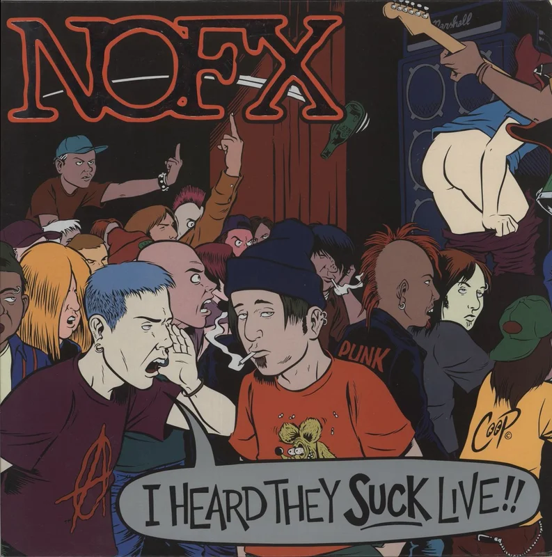NoFX I Heard They Suck Live! - Clear With White Splatter Vinyl UK Vinyl LP