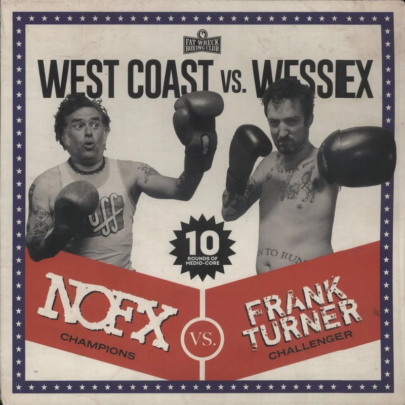 NoFX West Coast vs Wessex - Blue/Clear with White Splatter Vinyl UK Vinyl LP