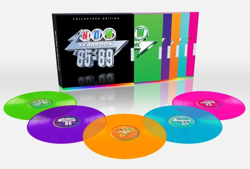 Now That's What I Call Music NOW Yearbook 1985-1989: Vinyl Extra - 5 x Coloured Vinyl LP - Sealed UK Vinyl box set