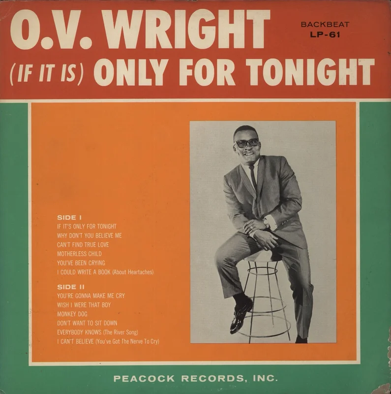 O.V. Wright (If It Is) Only For Tonight US Vinyl LP