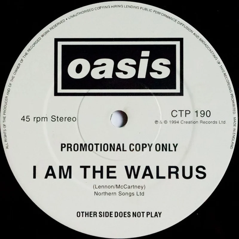 Oasis I Am The Walrus UK Promo 12" vinyl