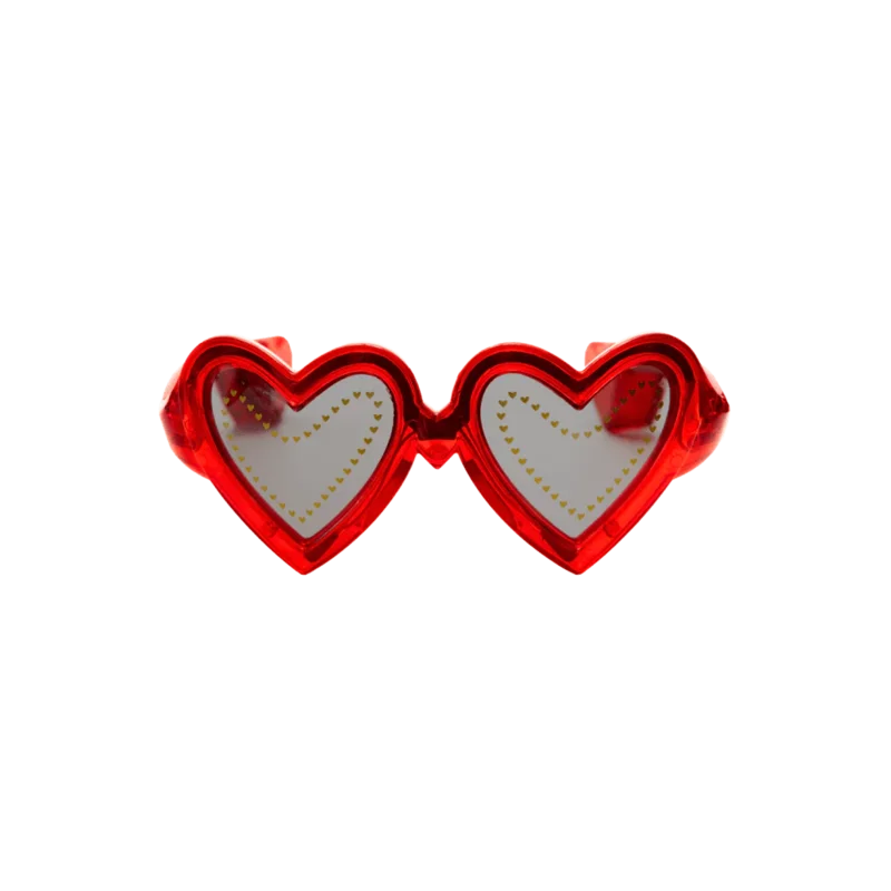 Official Elton John Red Heart Light Up Glasses
