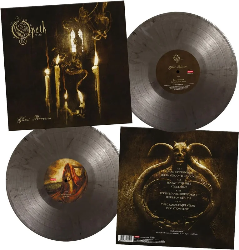Opeth Ghost Reveries - Black & Silver Marbled Vinyl + Poster - Numbered Edition UK 2-LP vinyl set