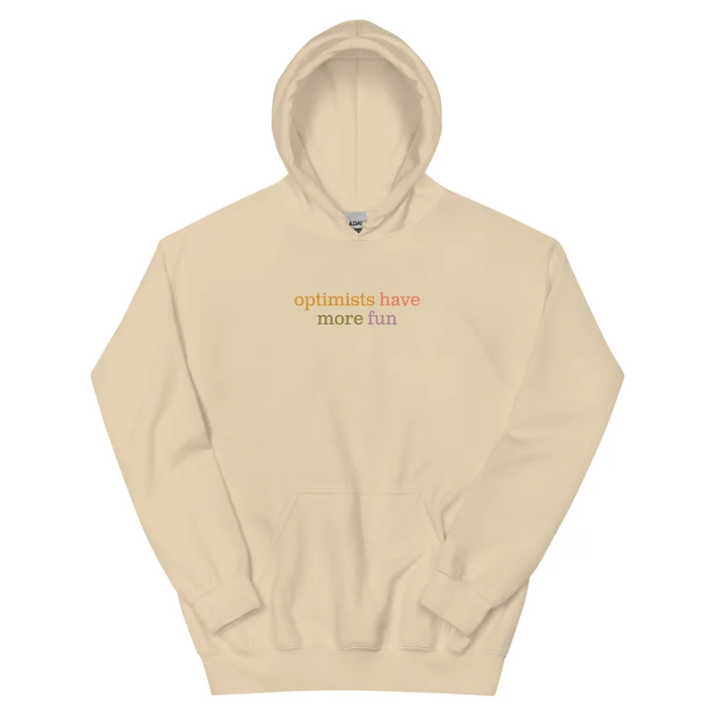 Optimistis Have More Fun Unisex Hoodie Maroon