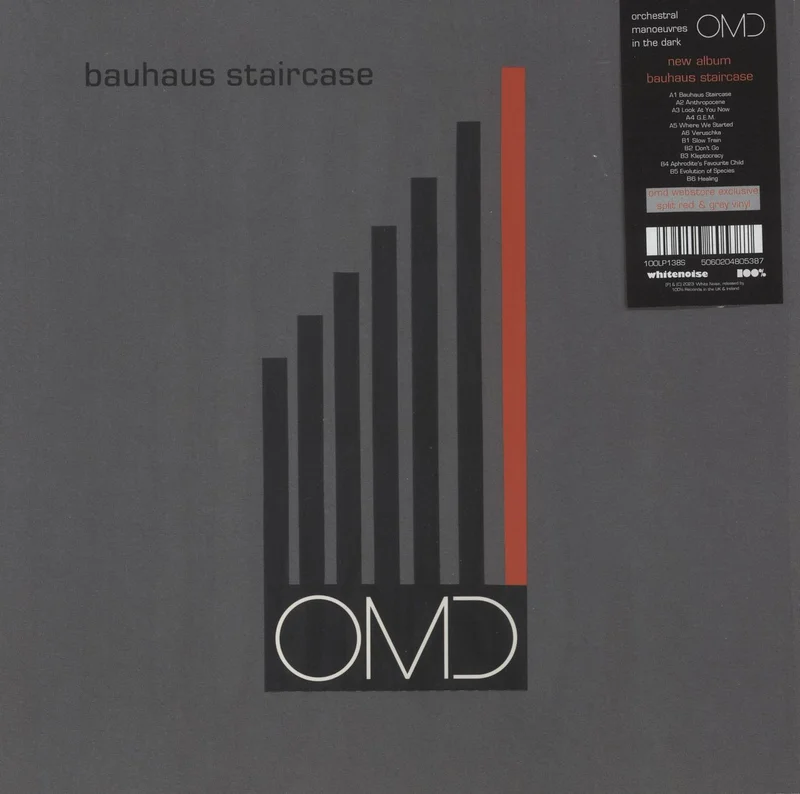 Orchestral Manoeuvres In The Dark Bauhaus Staircase - Split Red & Grey Vinyl UK Vinyl LP