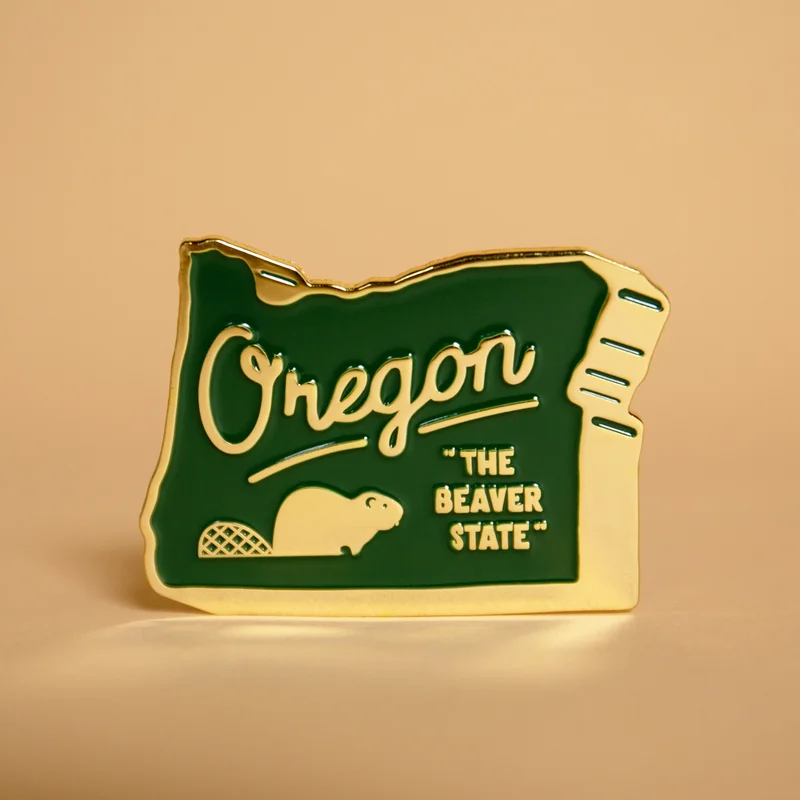 Oregon Beaver Sign Enamel Magnet