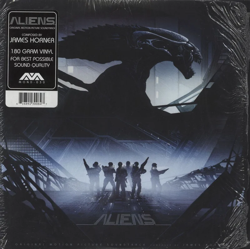 Original Soundtrack Aliens - 180gm Dark Blue & Yellow/ Black Vinyl + Stickered Shrink US 2-LP vinyl set