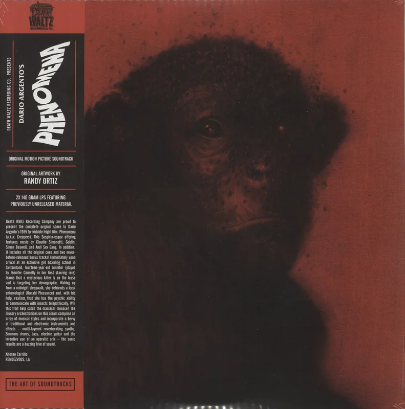 Original Soundtrack Dario Argento's Phenomena - Clear With Red Splatter Vinyl - Sealed US 2-LP vinyl set