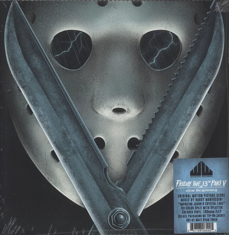 Original Soundtrack Friday The 13th Part V: A New Beginning - 180gm Impostor Jason Blue & Crystal Lake Tri-Colour Vinyl US 2-LP vinyl set
