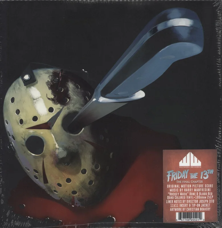 Original Soundtrack Friday The 13th The Final Chapter - 180 Gram Bone & Blood Red Quad Vinyl - Sealed US 2-LP vinyl set