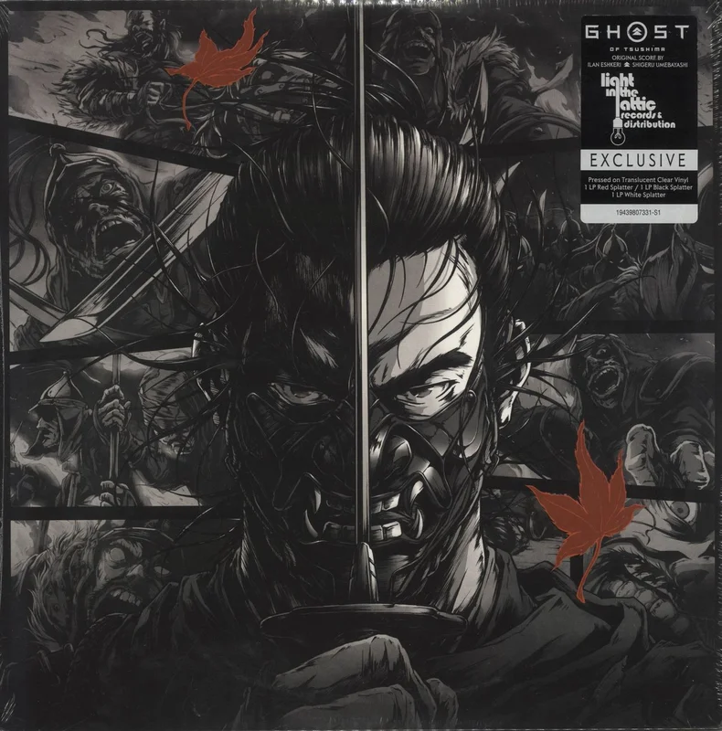 Original Soundtrack Ghost Of Tsushima - Translucent Clear w/ White, Red & Black Splatter Vinyl - Sealed US 3-LP vinyl set