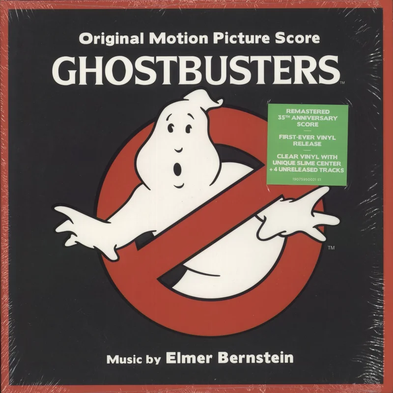 Original Soundtrack Ghostbusters - Clear & Slime Vinyl - Hype-sticker & Shrink UK 2-LP vinyl set