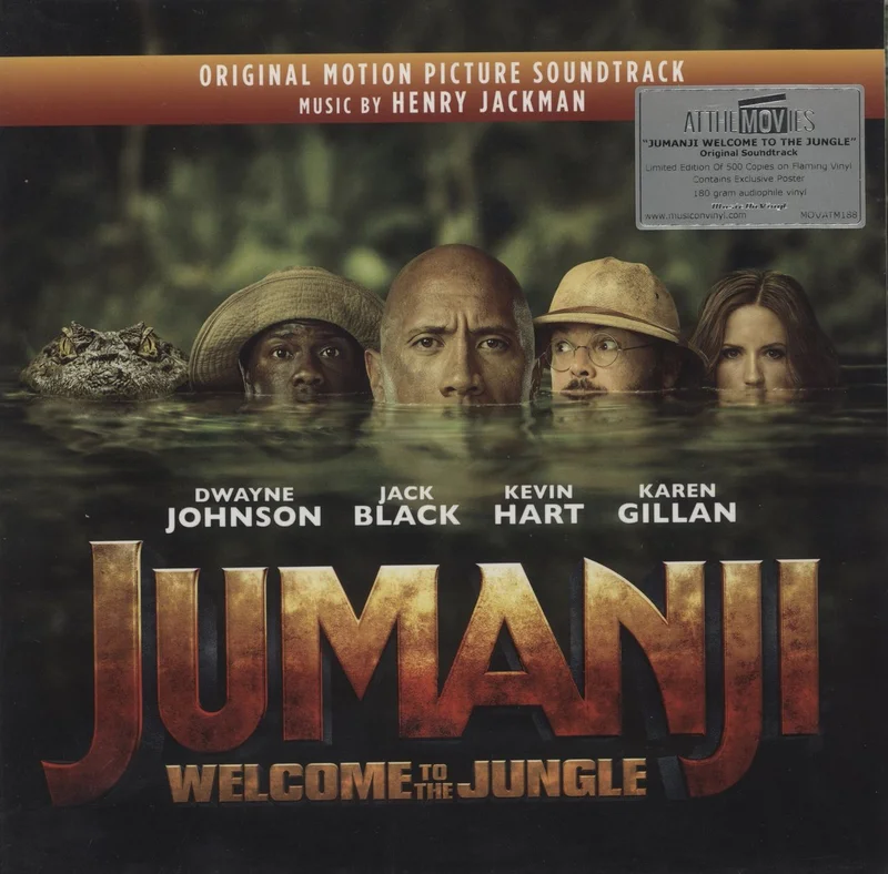 Original Soundtrack Jumanji: Welcome To The Jungle - 180gm Flaming Vinyl UK 2-LP vinyl set