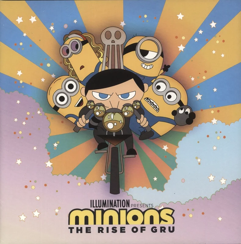 Original Soundtrack Minions: The Rise Of Gru [Original Motion Picture Soundtrack] - Yellow and Blue Swirl Vinyl US 2-LP vinyl set