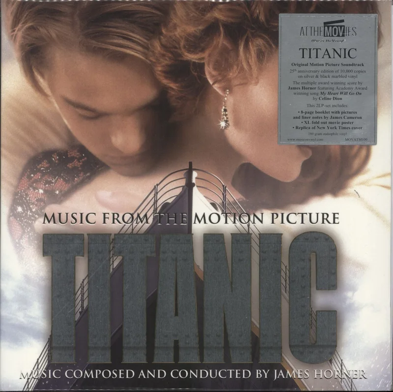 Original Soundtrack Titanic - Silver & Black Marbled Vinyl 180 Gram UK 2-LP vinyl set