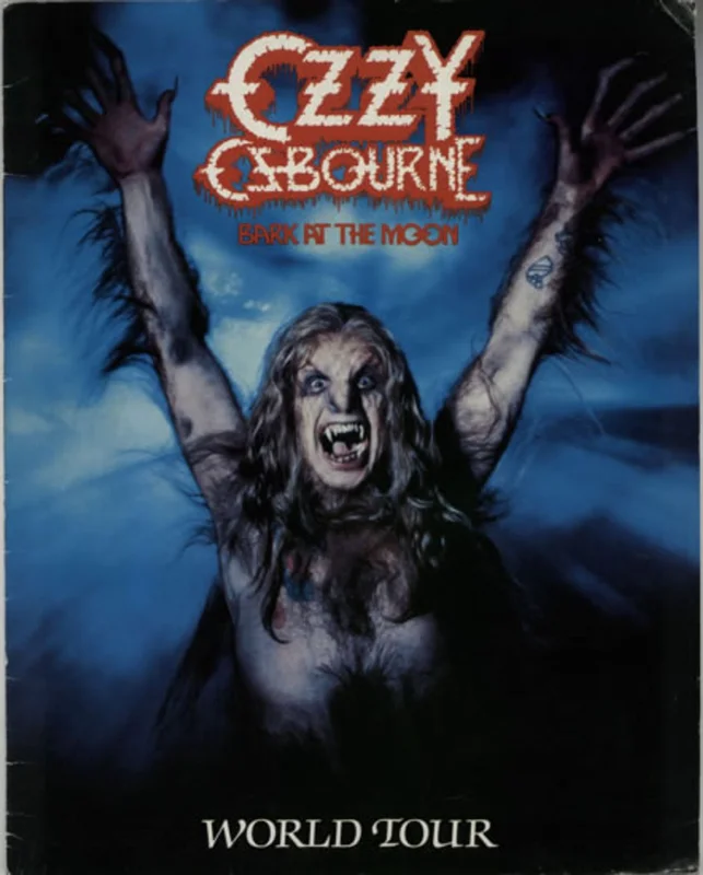 Ozzy Osbourne Bark At The Moon - World Tour + Ticket Stub UK Tour programme