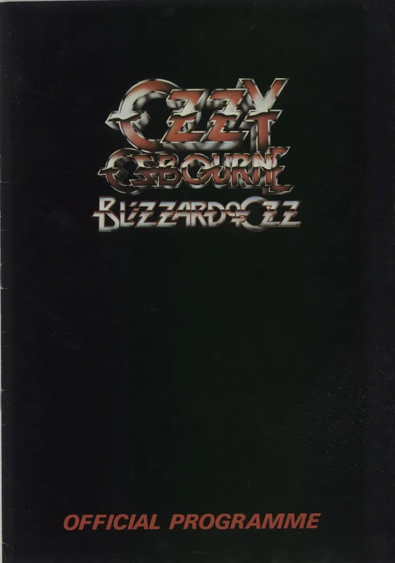Ozzy Osbourne Blizzard Of Ozz + Colour Poster UK Tour programme