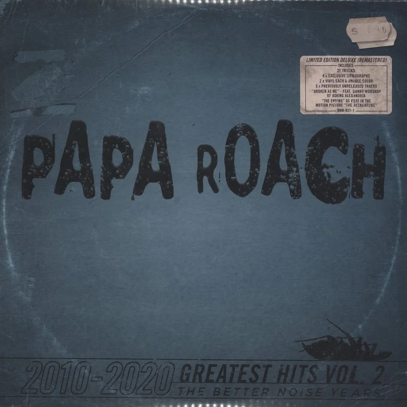 Papa Roach 2010-2020 Greatest Hits Vol. 2: The Better Noise Years - Black/White Smoke Vinyl - Sealed US 3-LP vinyl set