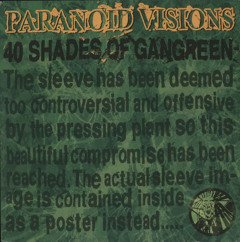 Paranoid Visions 40 Shades Of Gangrene - Green Splatter Vinyl UK Vinyl LP