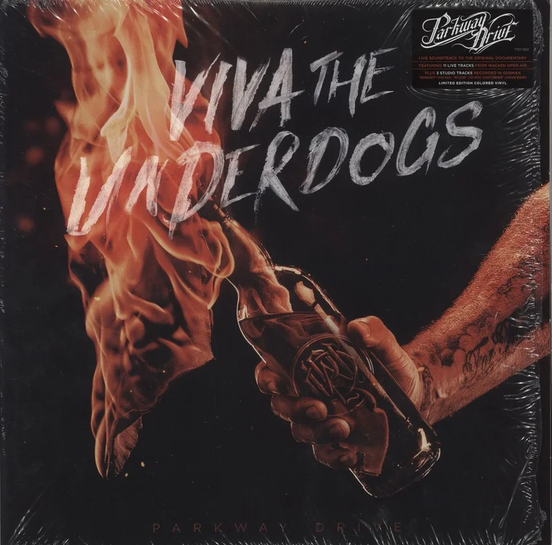 Parkway Drive Viva The Underdogs - Red With Yellow & Black Splatter Vinyl UK 2-LP vinyl set