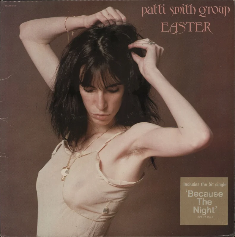 Patti Smith Easter + Hype Sticker - VG Sleeve UK Vinyl LP
